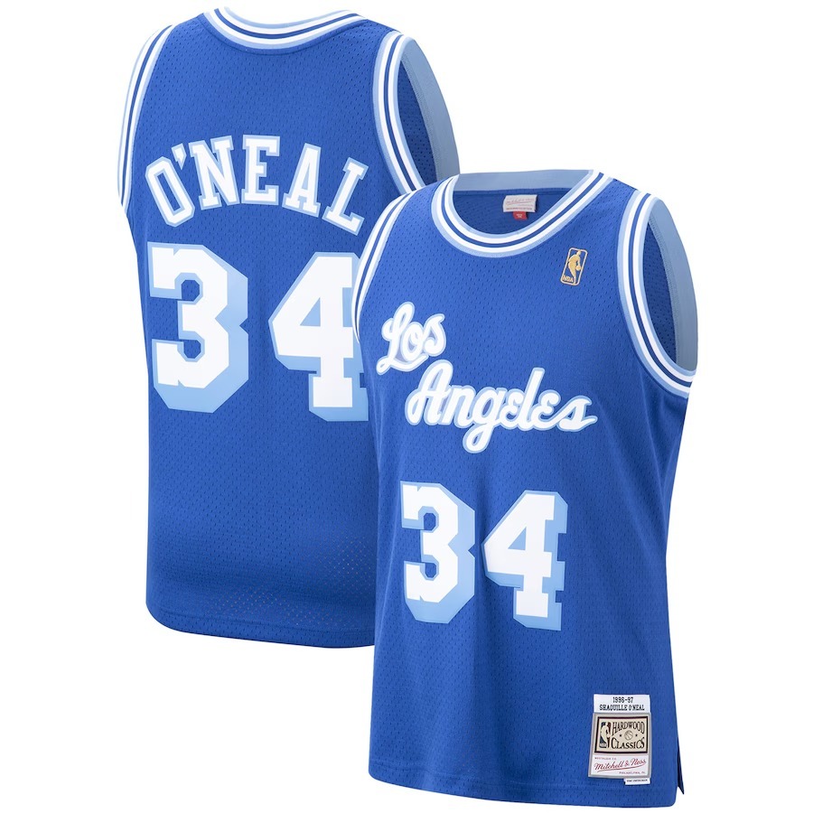 Men's Los Angeles Lakers Shaquille O'Neal Mitchell & Ness Royal Hardwood Classics Swingman Jersey - Jersey