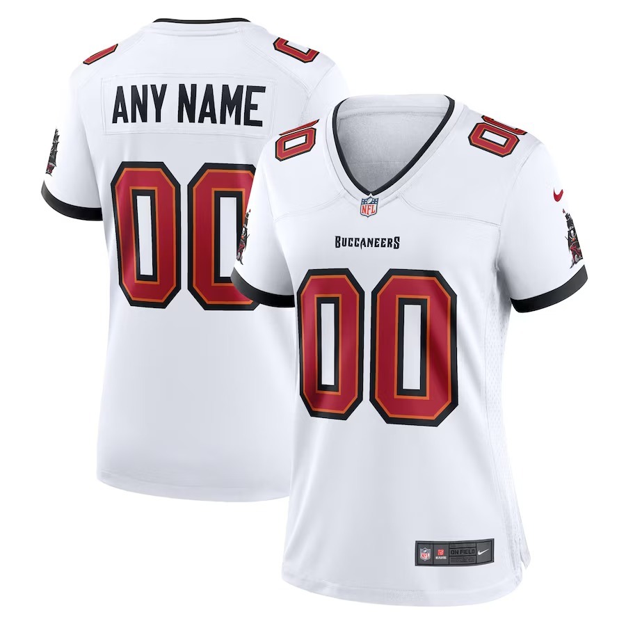 Women's Nike Tampa Bay Buccaneers White Custom Game Jersey - Jersey