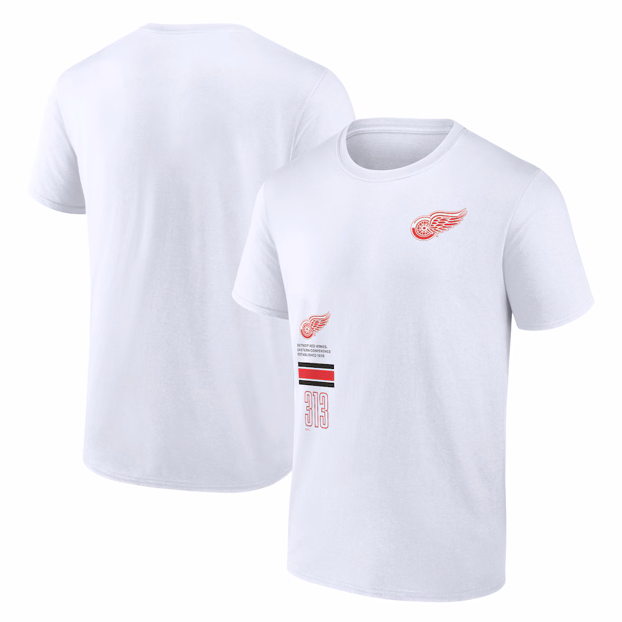 Men's Detroit Red Wings Fanatics White Represent T-Shirt - Jersey