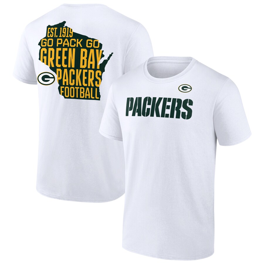 Men's Green Bay Packers  White Hot Shot T-Shirt - Jersey