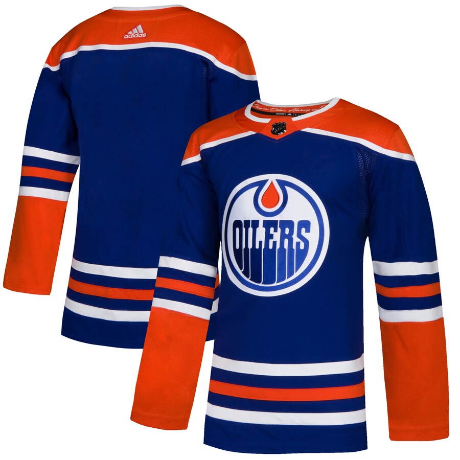 Men's Edmonton Oilers adidas Royal Alternate Authentic Jersey - Jersey