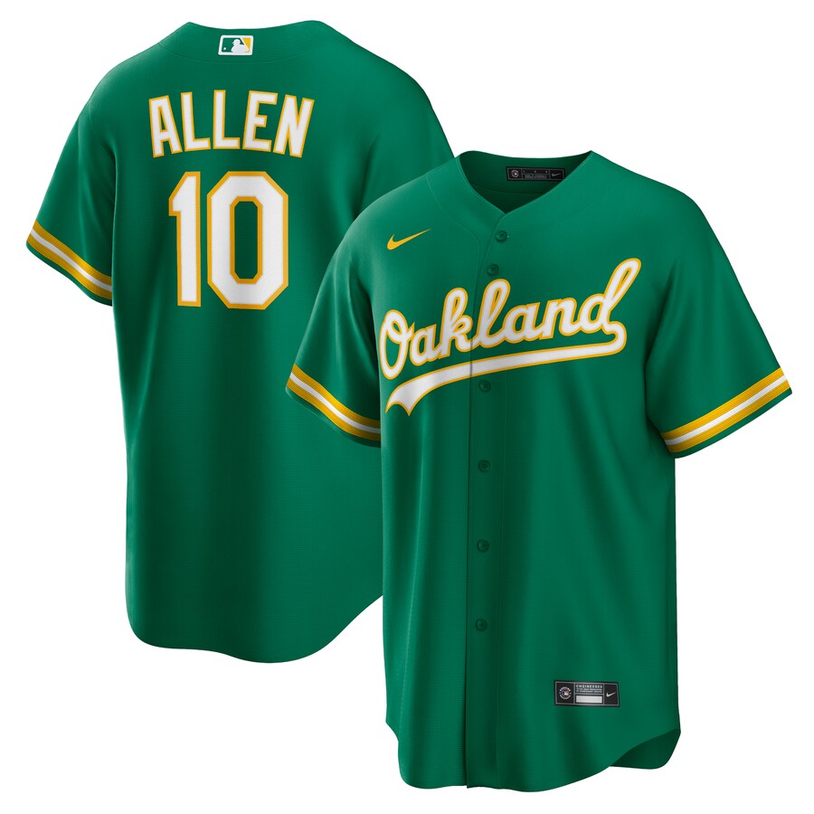 Men's Oakland Athletics Nick Allen Nike Kelly Green Alternate Replica Jersey - Jersey