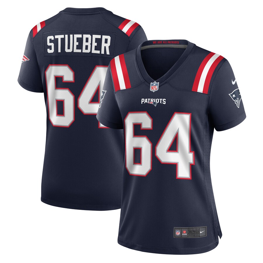 Women's New England Patriots Andrew Stueber Nike Navy Game Player Jersey - Jersey