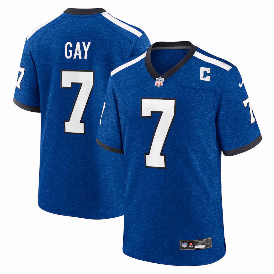 Men's Indianapolis Colts Matt Gay Nike Royal Indiana Nights Alternate Game Jersey - Jersey