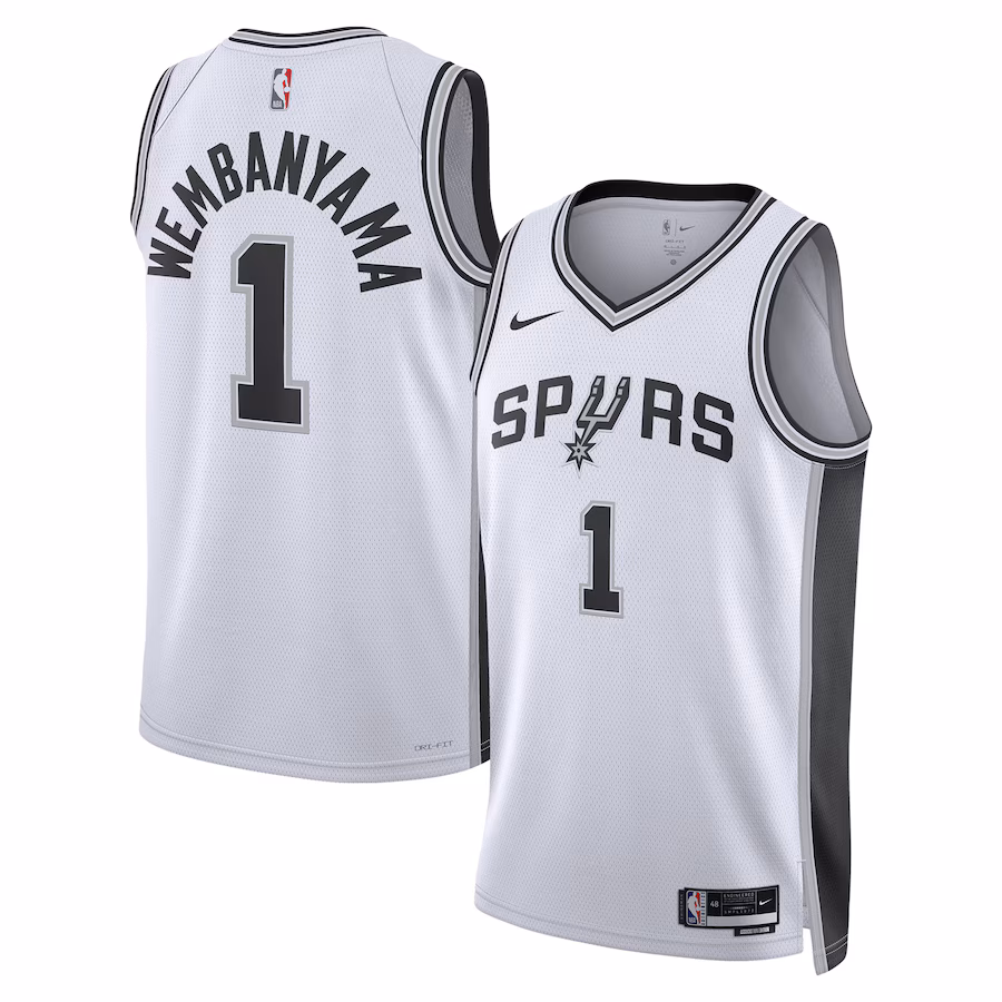 Unisex San Antonio Spurs Victor Wembanyama Nike White Swingman Jersey - Association Edition - Jersey