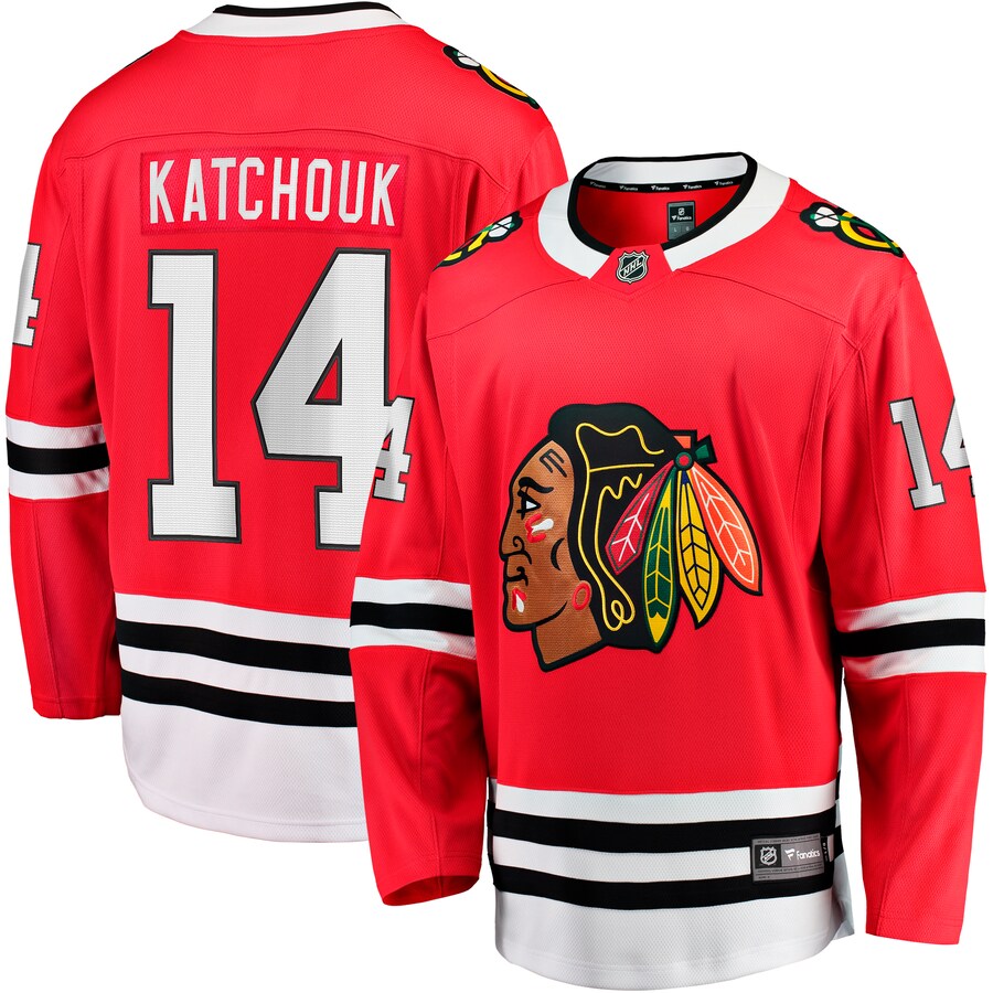 Men's Chicago Blackhawks Boris Katchouk Fanatics Branded Red Home Breakaway Jersey - Jersey