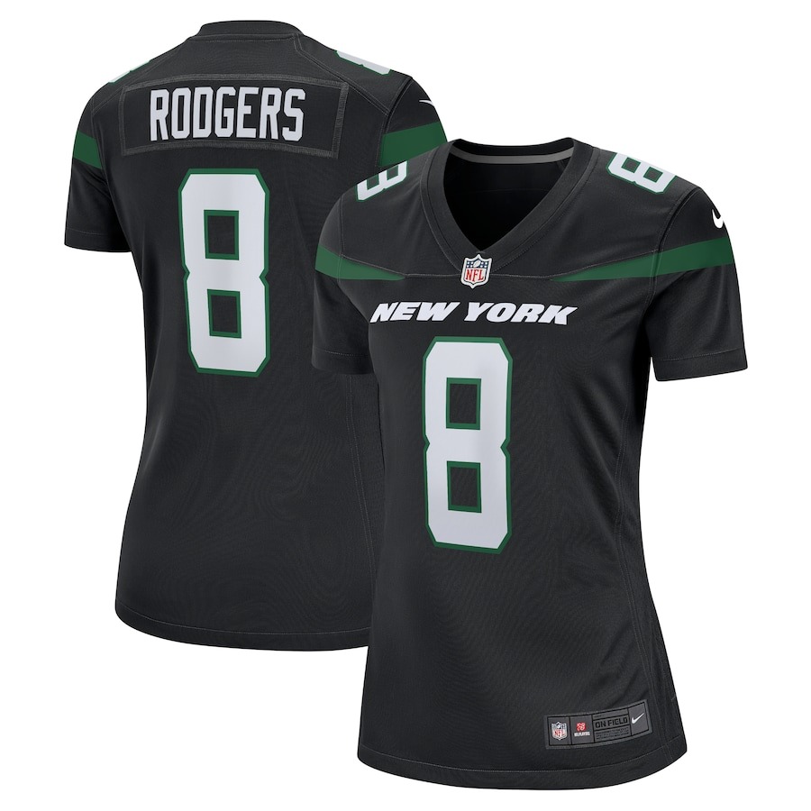 Women's New York Jets Aaron Rodgers Nike Black Player Jersey - Jersey