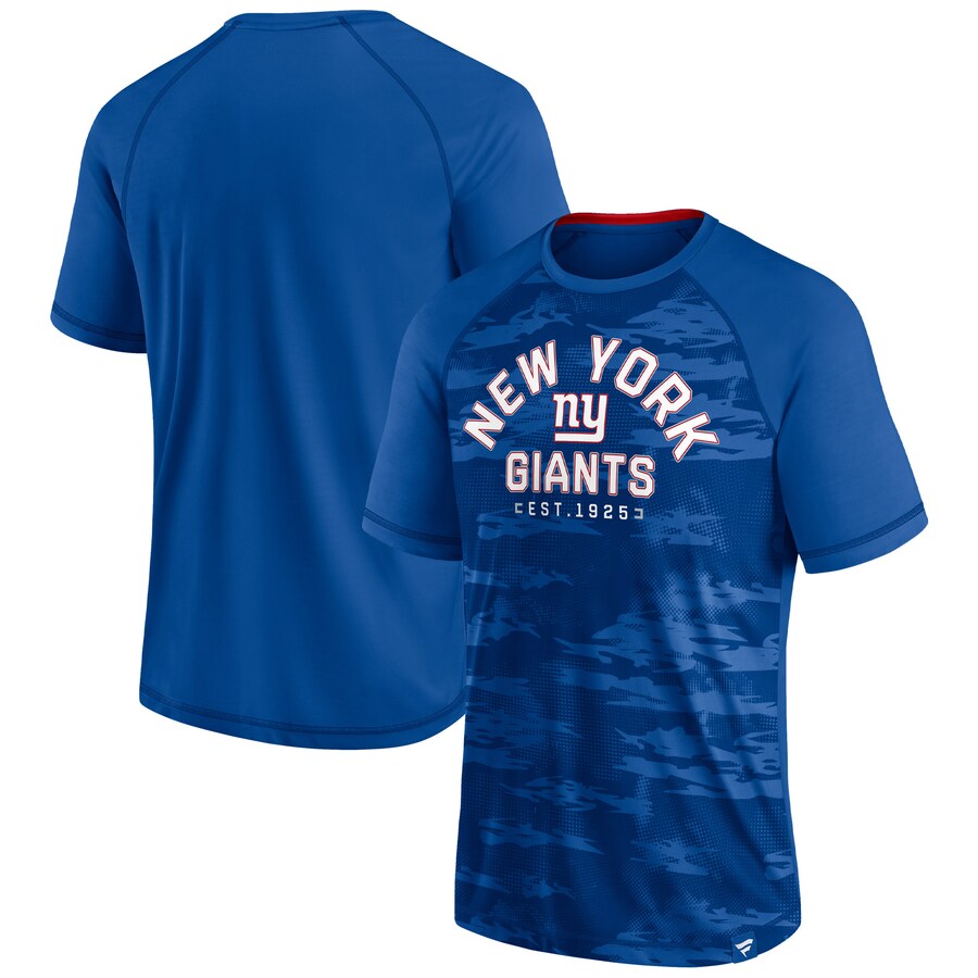 Men's New York Giants Fanatics Royal Hail Mary Raglan T-Shirt - Jersey