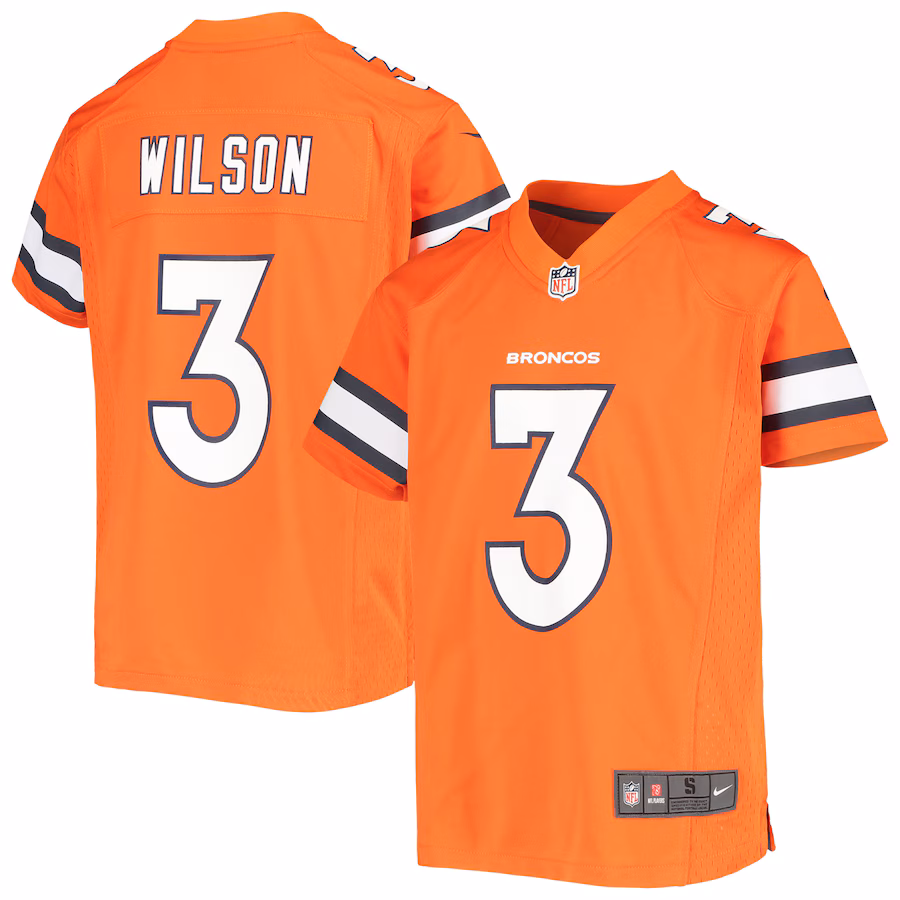Youth Denver Broncos Russell Wilson Nike Orange Game Jersey - Jersey