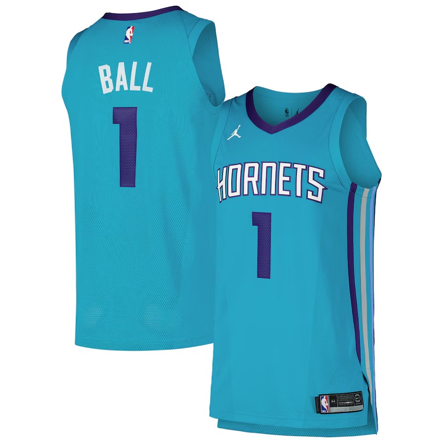 Men's Charlotte Hornets LaMelo Ball Jordan Brand Teal Authentic Player Jersey - Icon Edition - Jersey