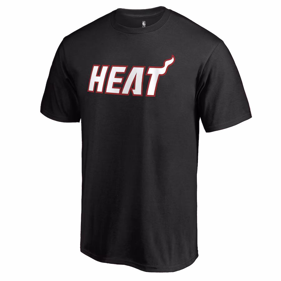 Men's Miami Heat Black Primary Wordmark T-Shirt - Jersey