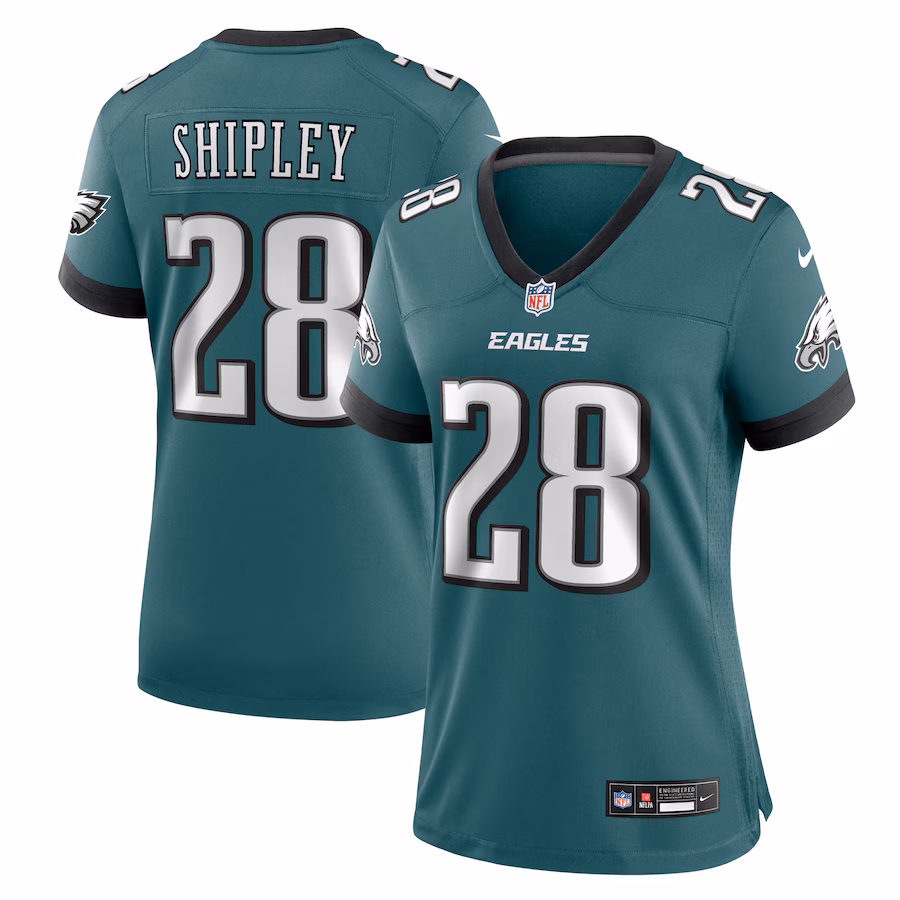 Women's Philadelphia Eagles Will Shipley Nike Midnight Green Team Game Jersey - Jersey