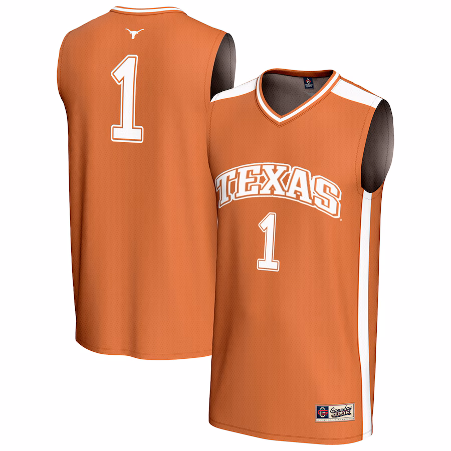 Youth GameDay Greats #1 Texas Orange Texas Longhorns Lightweight Basketball Fashion Jersey - Jersey