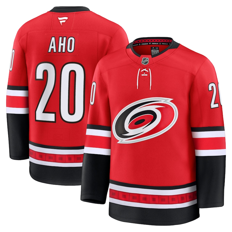 Men's Carolina Hurricanes Sebastian Aho Fanatics Red Alternate Premium Jersey - Jersey