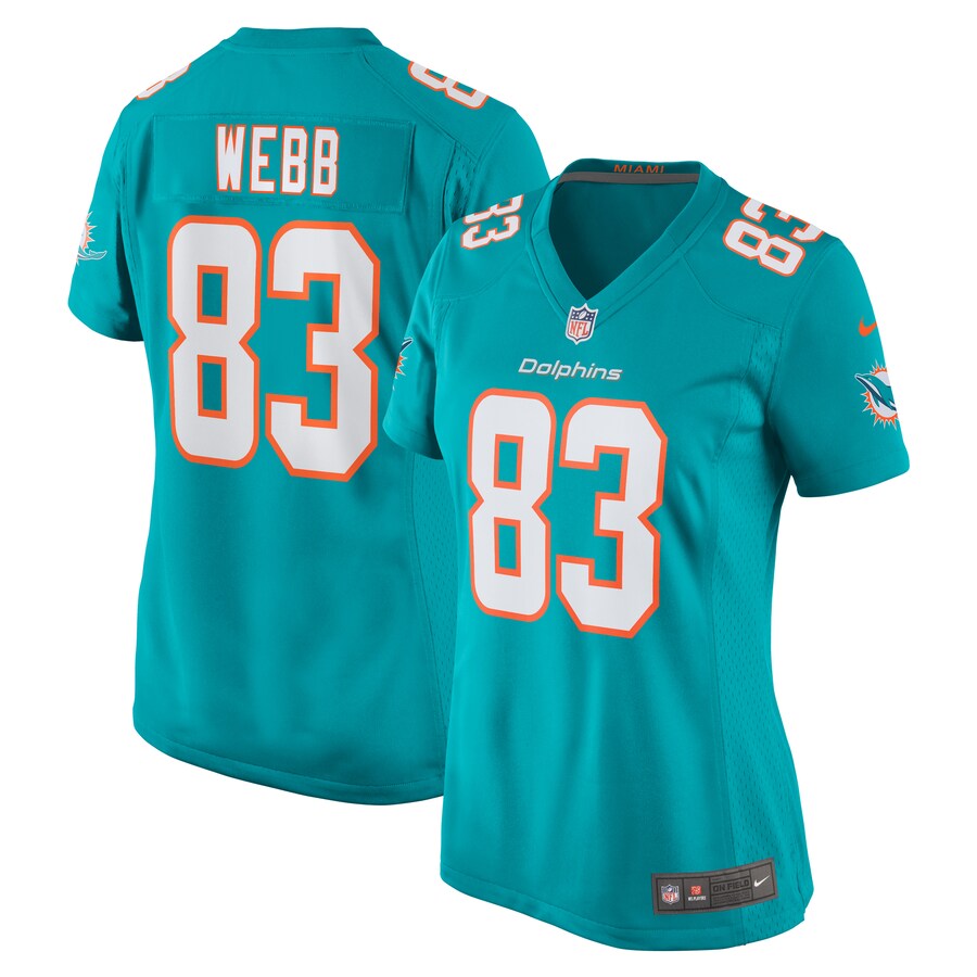 Women's Miami Dolphins Raleigh Webb Nike  Aqua Team Game Jersey - Jersey