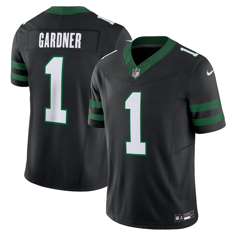 Men's New York Jets Ahmad Sauce Gardner Nike Legacy Black Alternate Vapor F.U.S.E. Limited Jersey - Jersey