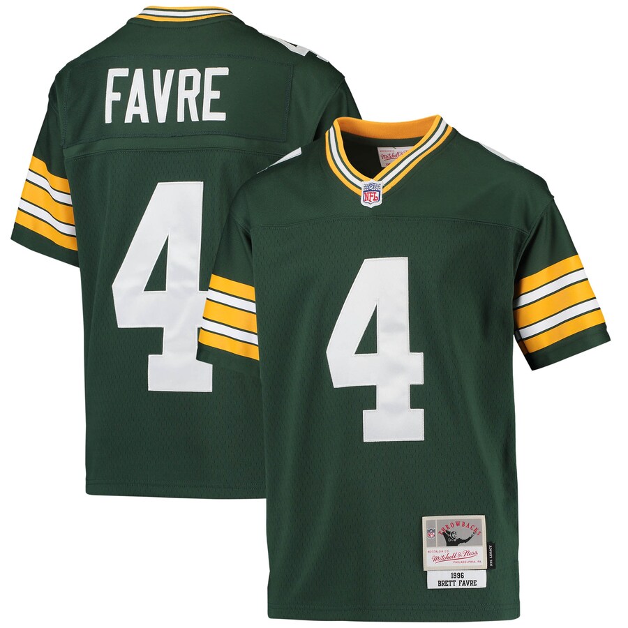 Youth Green Bay Packers Brett Favre Mitchell & Ness Green 1996 Retired Player Legacy Jersey - Jersey