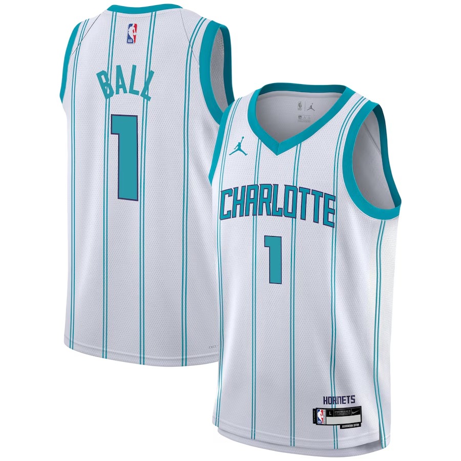 Youth Charlotte Hornets LaMelo Ball Nike White Swingman Jersey - Association Edition - Jersey