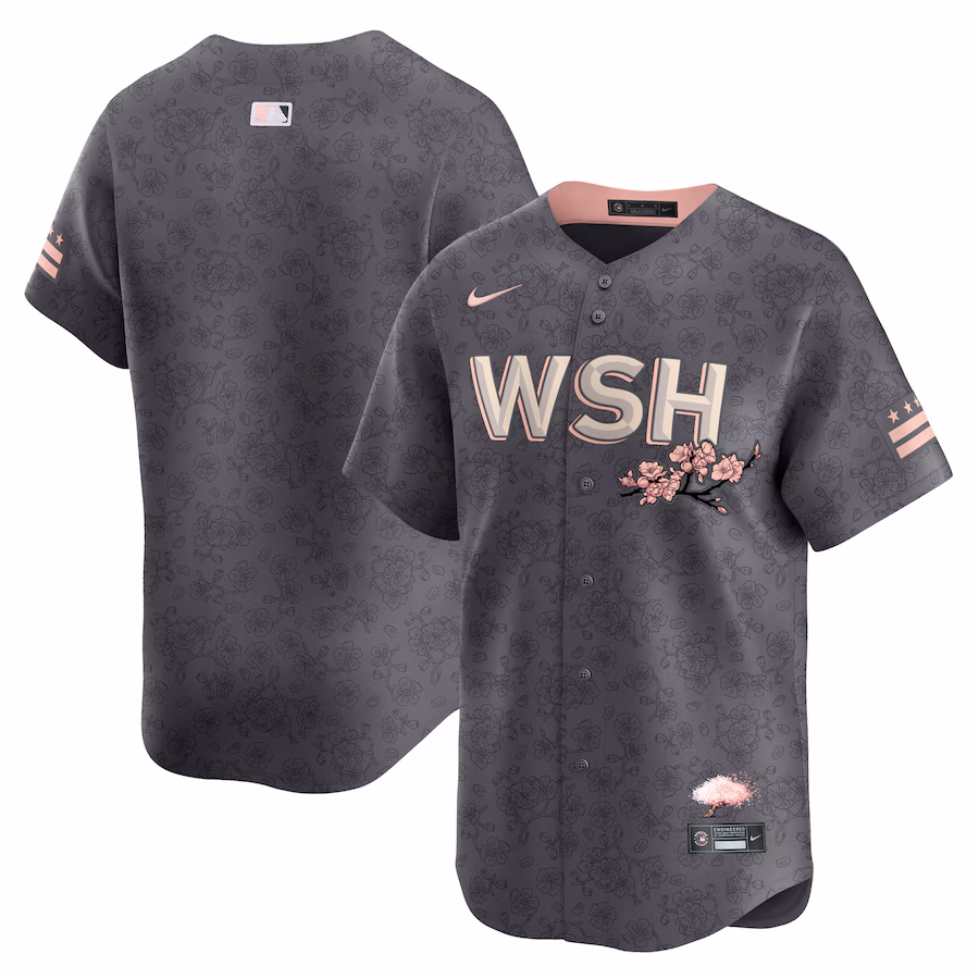 Men's Washington Nationals  Nike Charcoal City Connect Limited Jersey - Jersey
