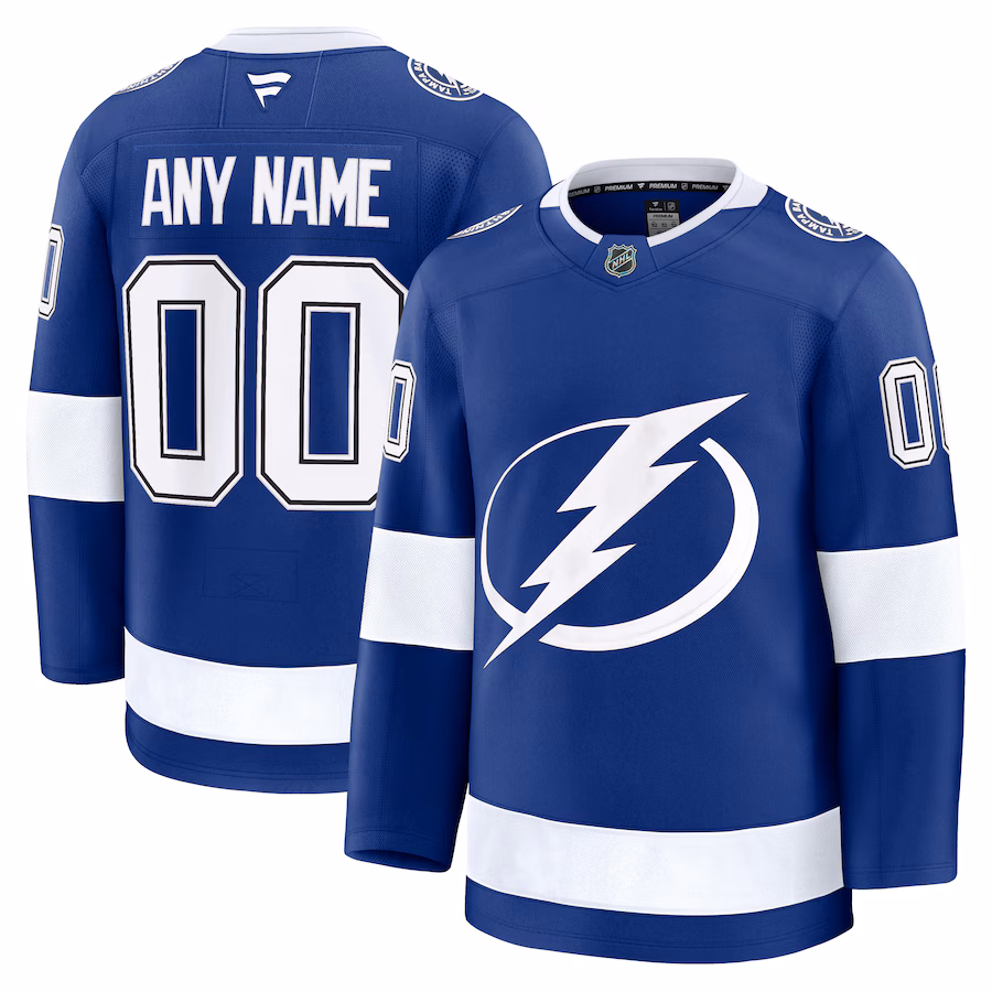 Men's Tampa Bay Lightning Fanatics Blue Home Premium Custom Jersey - Jersey