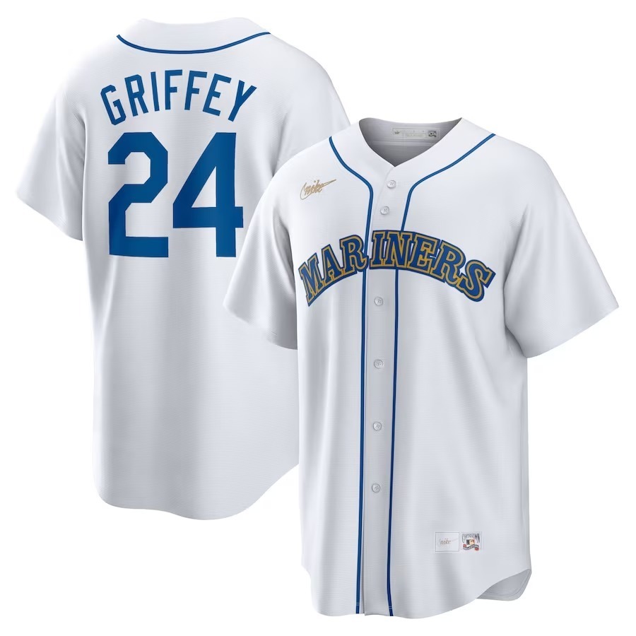 Men's Seattle Mariners Ken Griffey Jr. Nike White Home Cooperstown Collection Player Jersey - Jersey