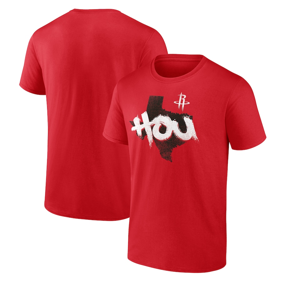 Men's Houston Rockets Red Pick & Roll Coverage T-Shirt - Jersey