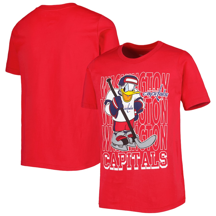 Youth Washington Capitals Red Disney Donald Duck Three-Peat T-Shirt - Jersey