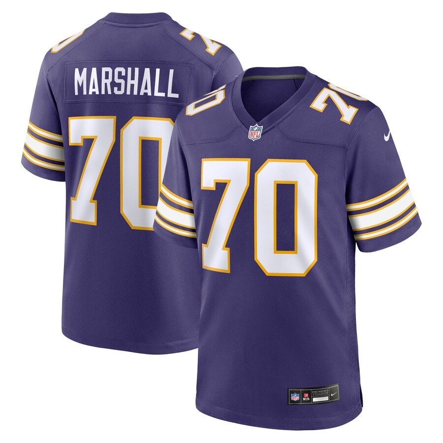 Men's Minnesota Vikings Jim Marshall Nike Purple Retired Player Alternate Game Jersey - Jersey