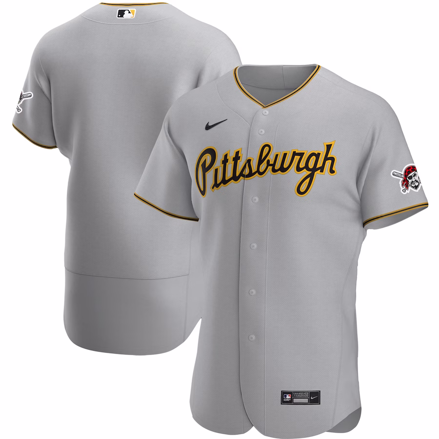 Men's Pittsburgh Pirates Nike Gray Road Authentic Team Jersey - Jersey