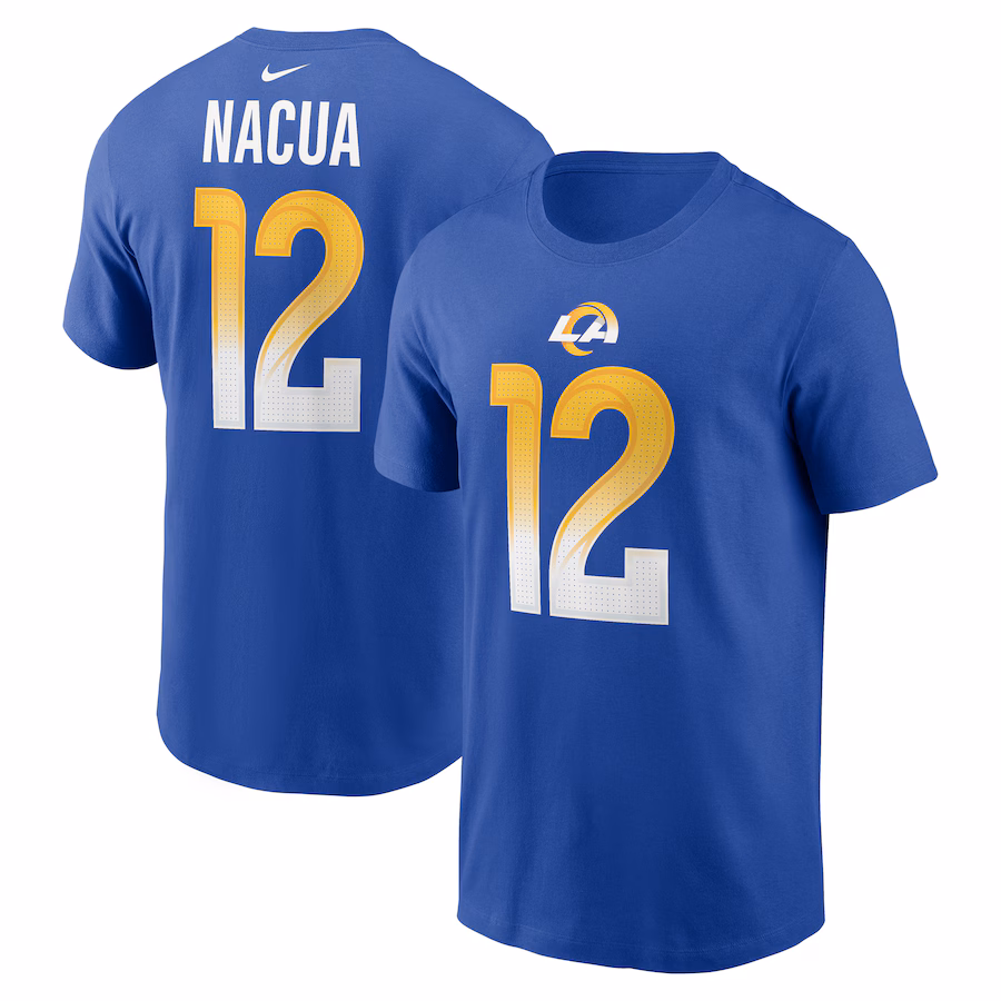 Men's Los Angeles Rams Puka Nacua Nike Royal Player Name & Number T-Shirt - Jersey