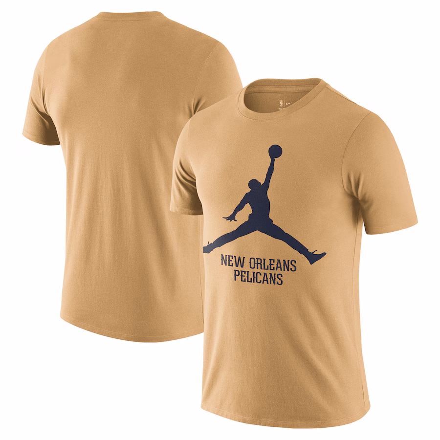 Men's New Orleans Pelicans Nike Gold Essential Jumpman T-Shirt - Jersey