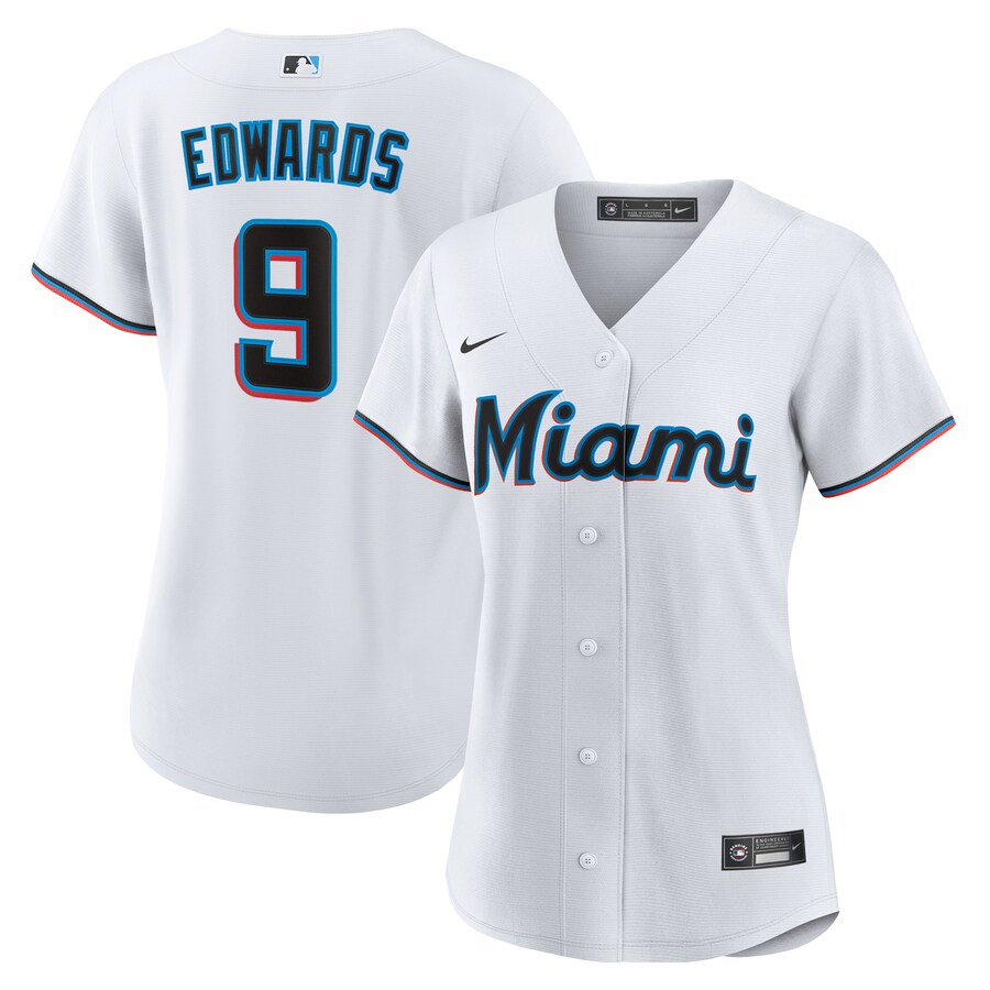 Women's Miami Marlins Xavier Edwards Nike White Home Replica Jersey - Jersey