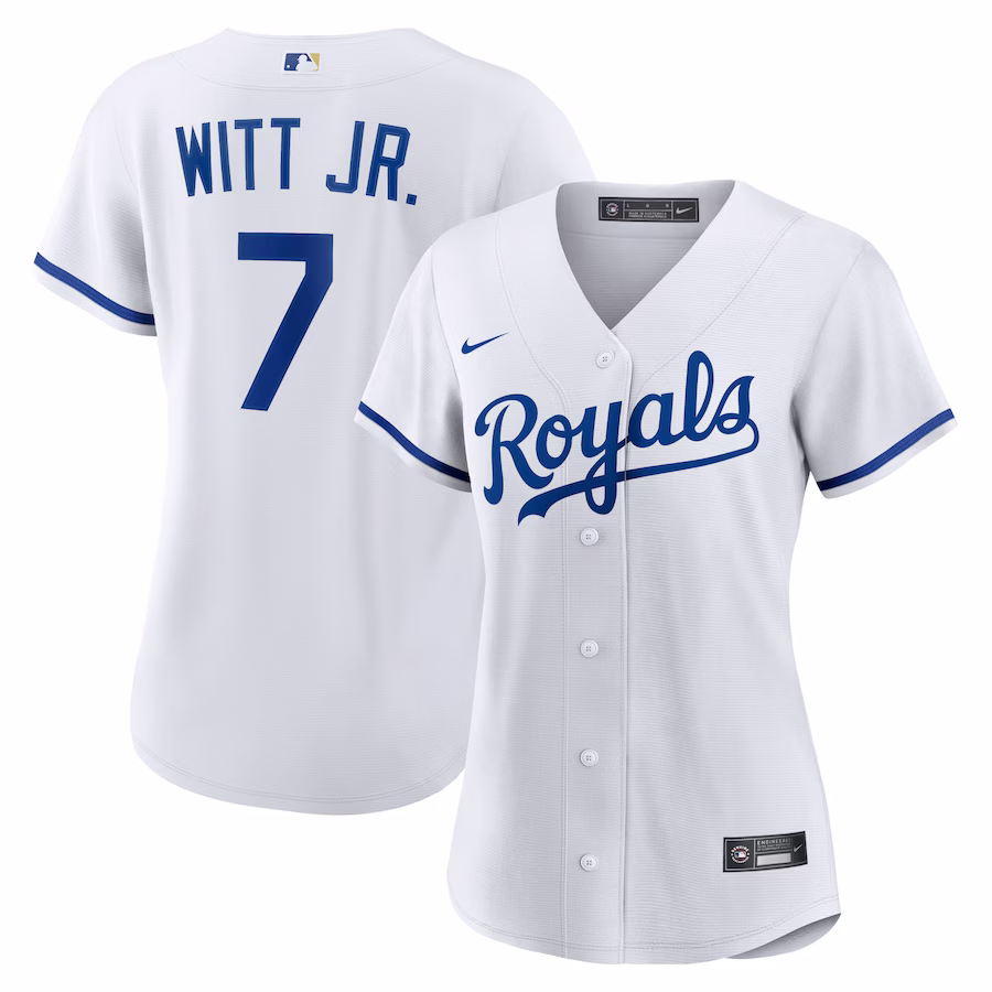Women's Kansas City Royals Bobby Witt Jr. Nike White Home Replica Player Jersey - Jersey