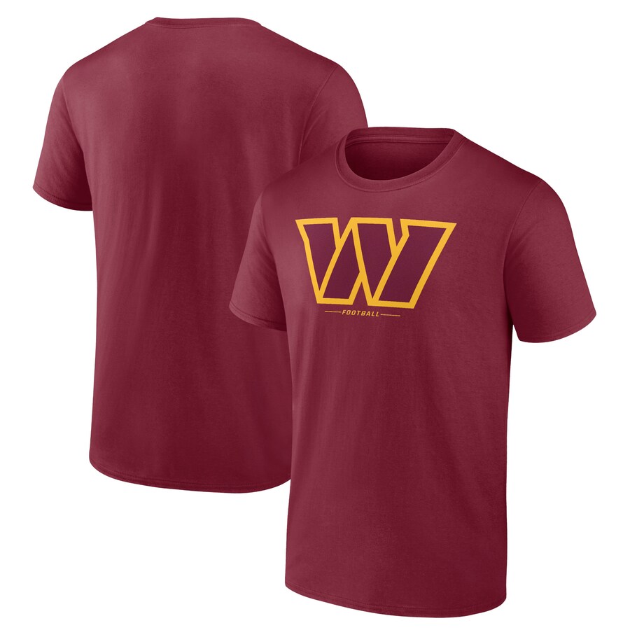 Men's Washington Commanders  Burgundy Team Lockup T-Shirt - Jersey