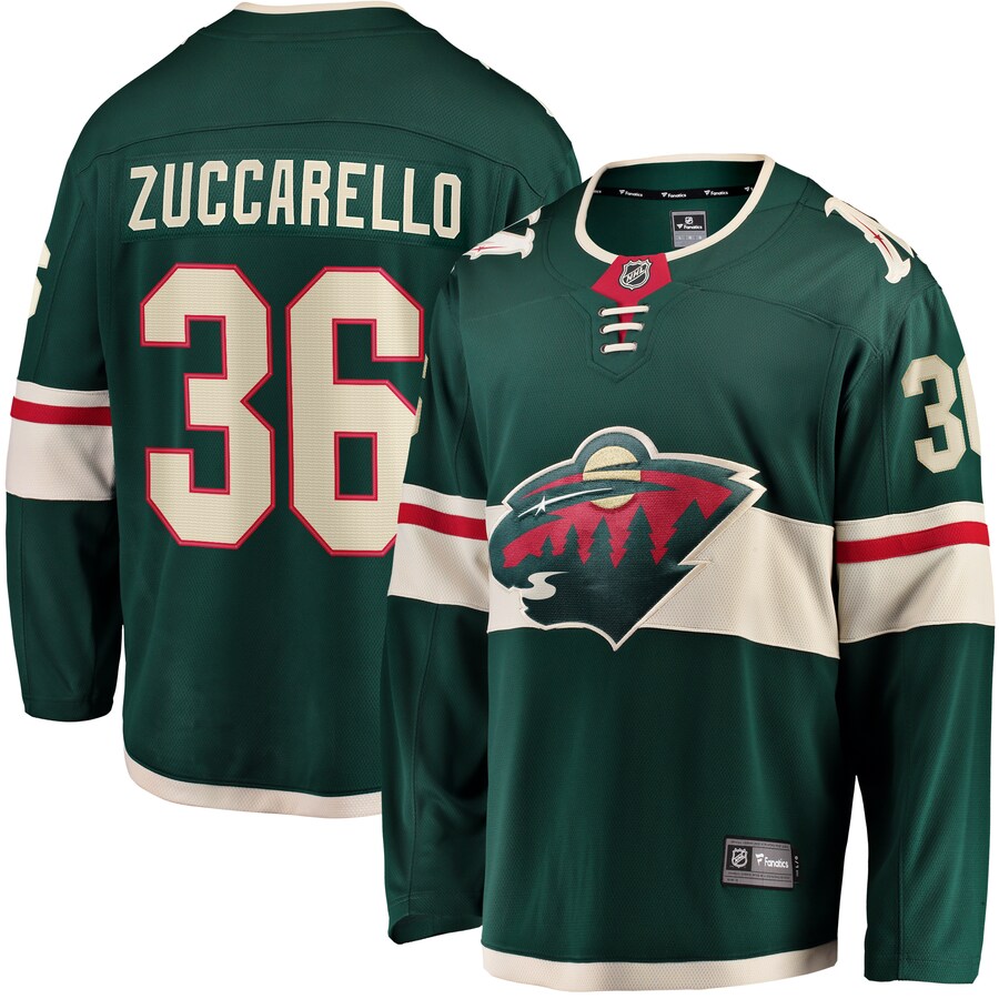 Men's Minnesota Wild Mats Zuccarello Fanatics Branded Green Premier Breakaway Player Jersey - Jersey