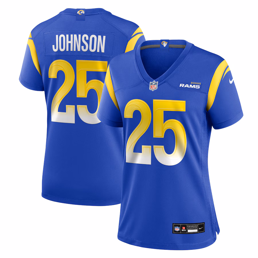 Women's Los Angeles Rams Quindell Johnson Nike Royal Team Game Jersey - Jersey