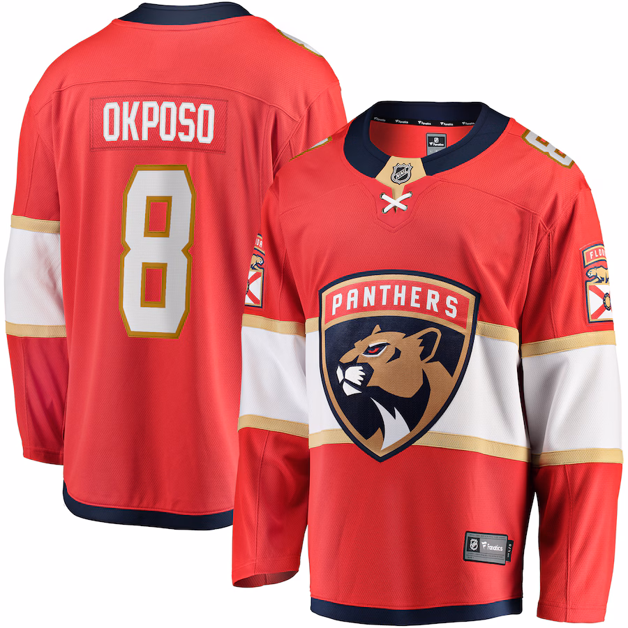 Men's Florida Panthers Kyle Okposo Fanatics Red Home Premier Breakaway Player Jersey - Jersey
