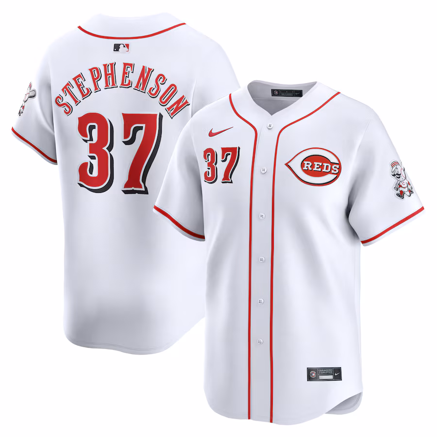 Men's Cincinnati Reds Tyler Stephenson Nike White Home Limited Player Jersey - Jersey