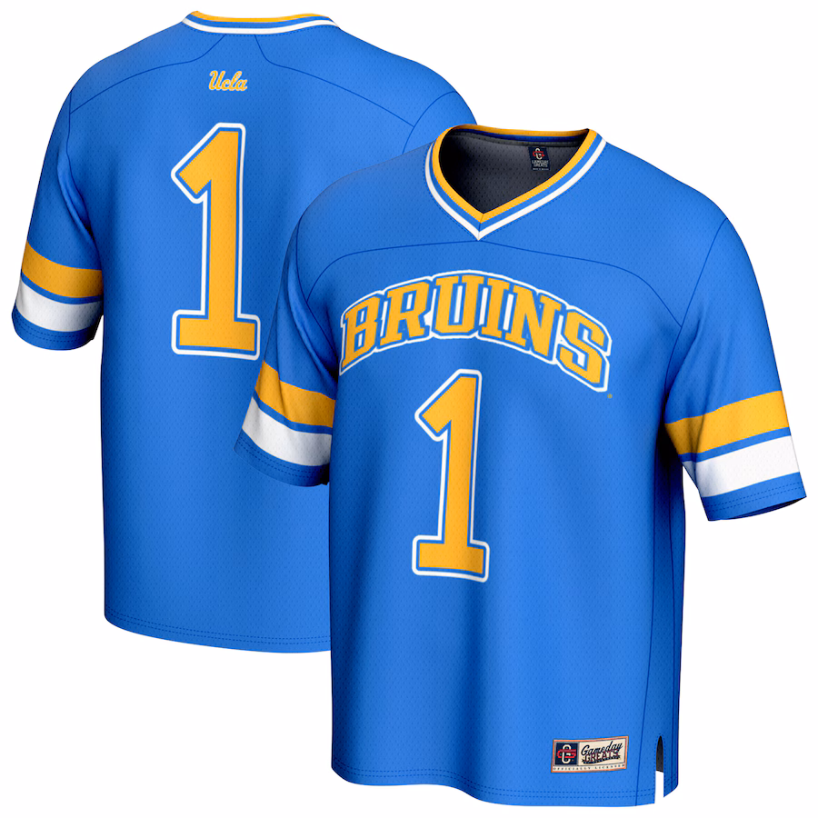 Unisex GameDay Greats #1 Blue UCLA Bruins Lightweight Collegiate Football Fashion Jersey - Jersey