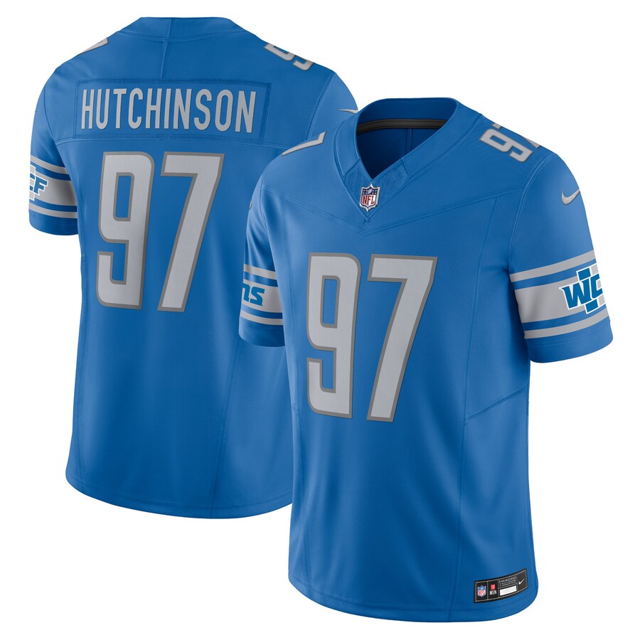 Men's Detroit Lions Aidan Hutchinson Nike Blue Vapor F.U.S.E. Limited Jersey - Jersey
