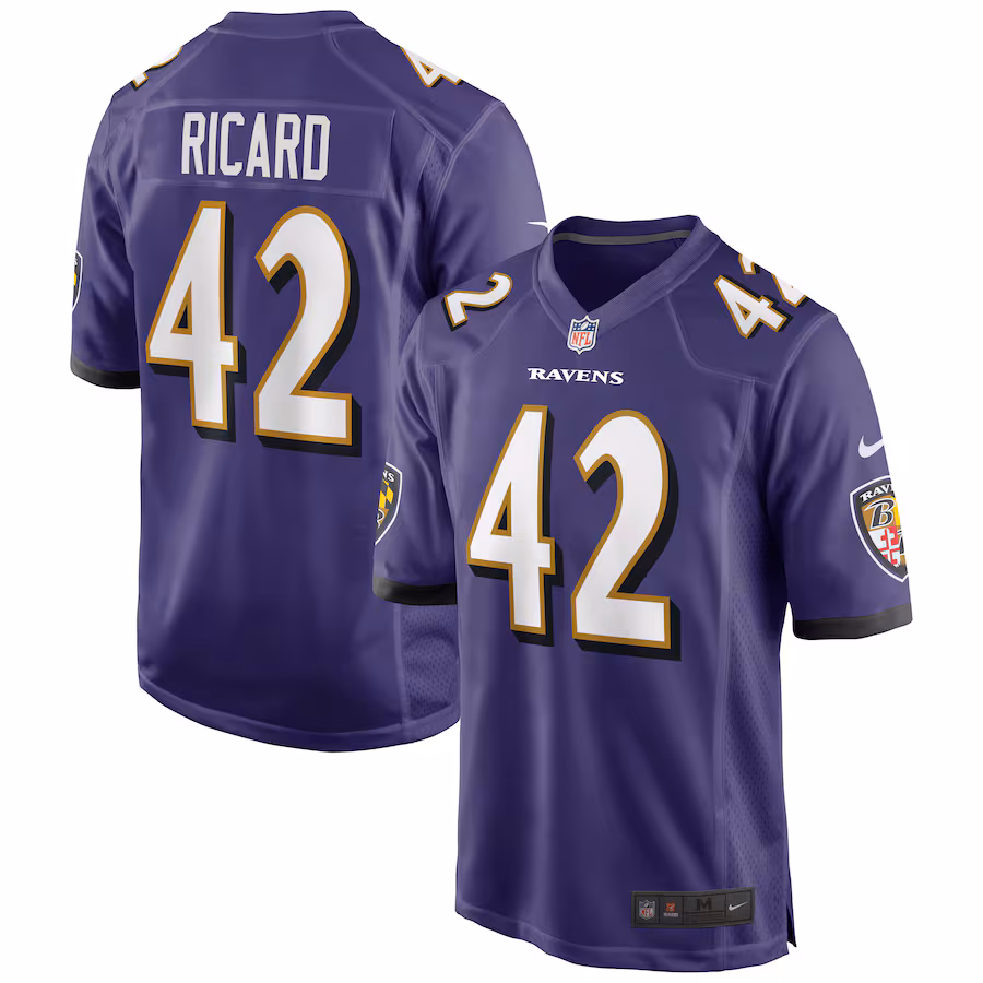 Men's Baltimore Ravens Patrick Ricard Nike Purple Game Jersey - Jersey