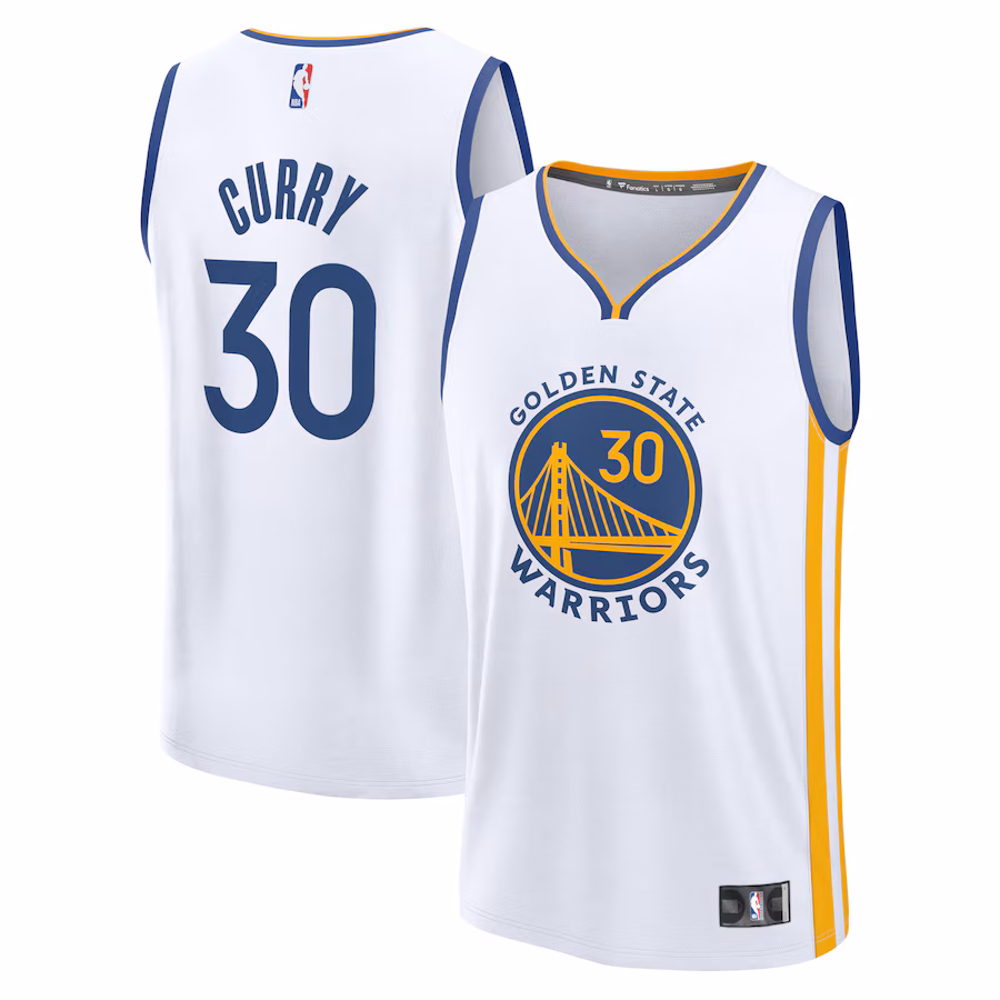 Men's Golden State Warriors Stephen Curry Fanatics White Fast Break Replica Player Jersey - Association Edition - Jersey