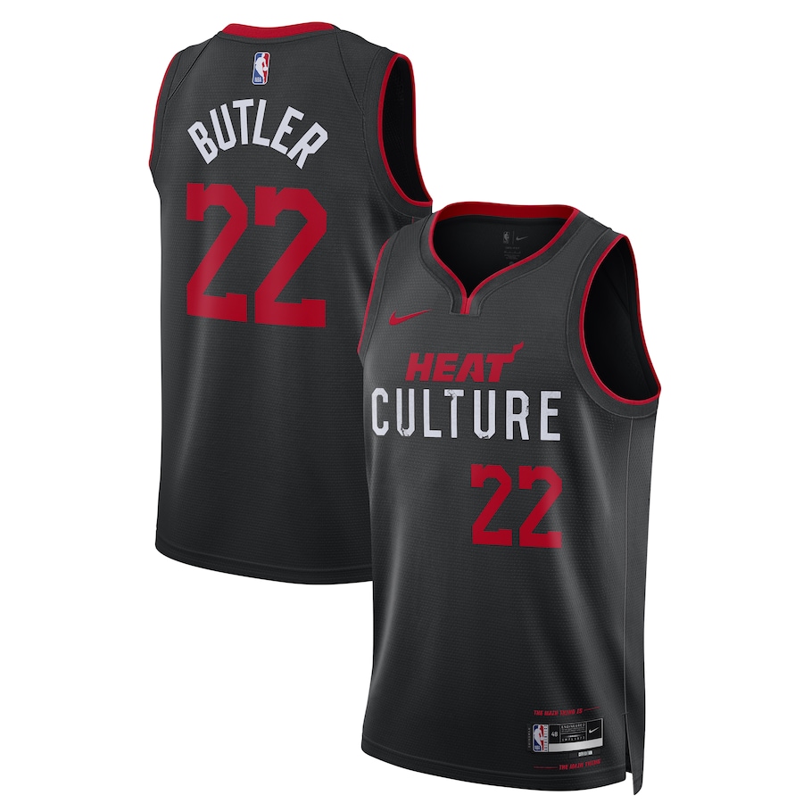 Unisex Miami Heat Jimmy Butler Nike Black 2023/24 Swingman Jersey - City Edition - Jersey
