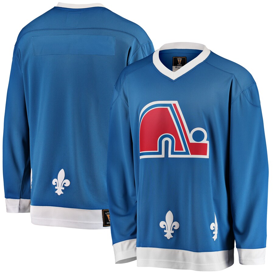 Men's Quebec Nordiques Fanatics Branded Blue Premier Breakaway Heritage Blank Jersey - Jersey