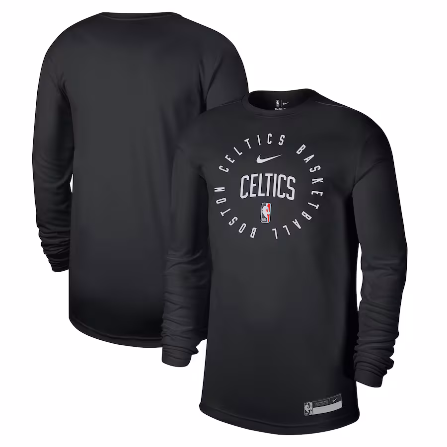 Men's Boston Celtics Nike Black 2024/25 Legend On-Court Practice Long Sleeve T-Shirt - Jersey