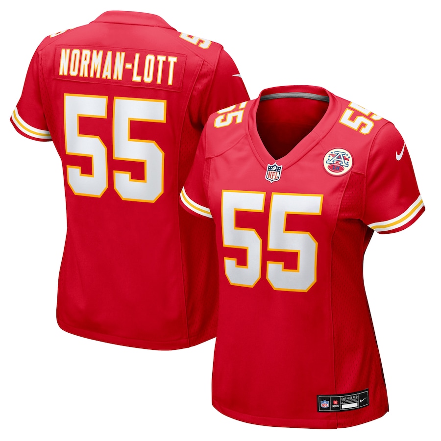 Women's Kansas City Chiefs Omarr Norman-Lott Nike Red Team Game Jersey - Jersey