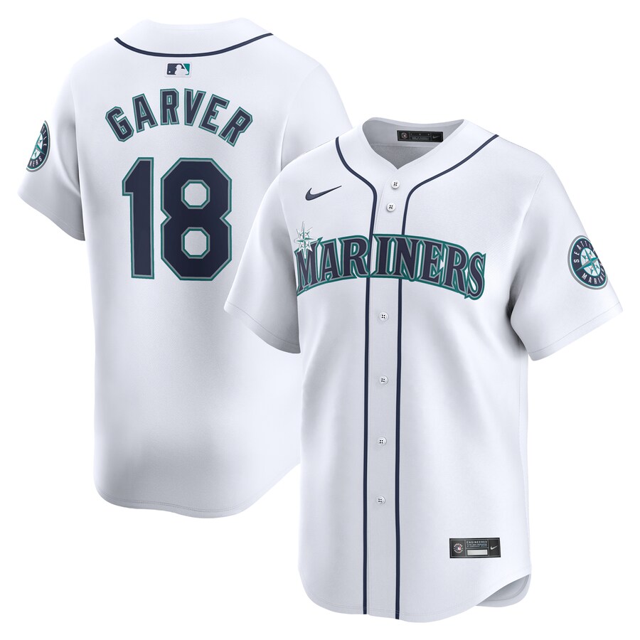 Men's Seattle Mariners Mitch Garver Nike White Home Limited Player Jersey - Jersey