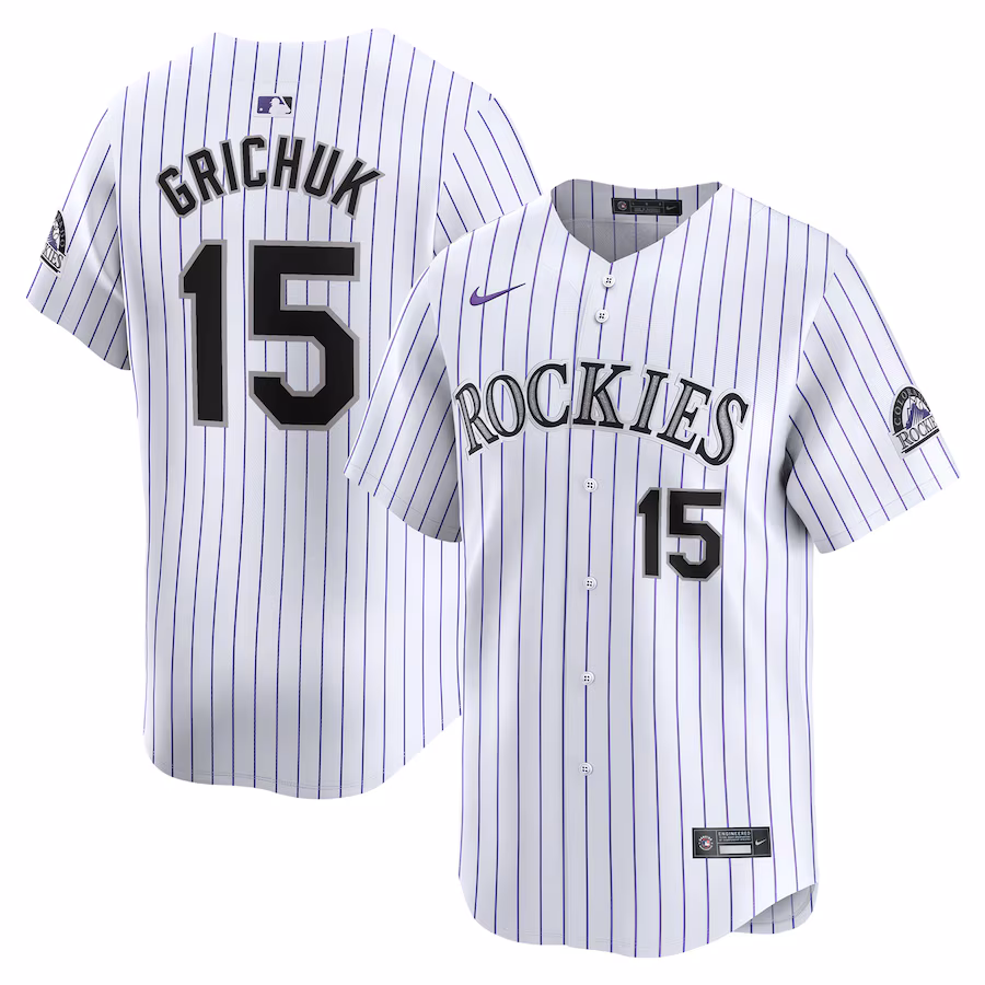 Men's Colorado Rockies Randal Grichuk Nike White Home Limited Player Jersey - Jersey