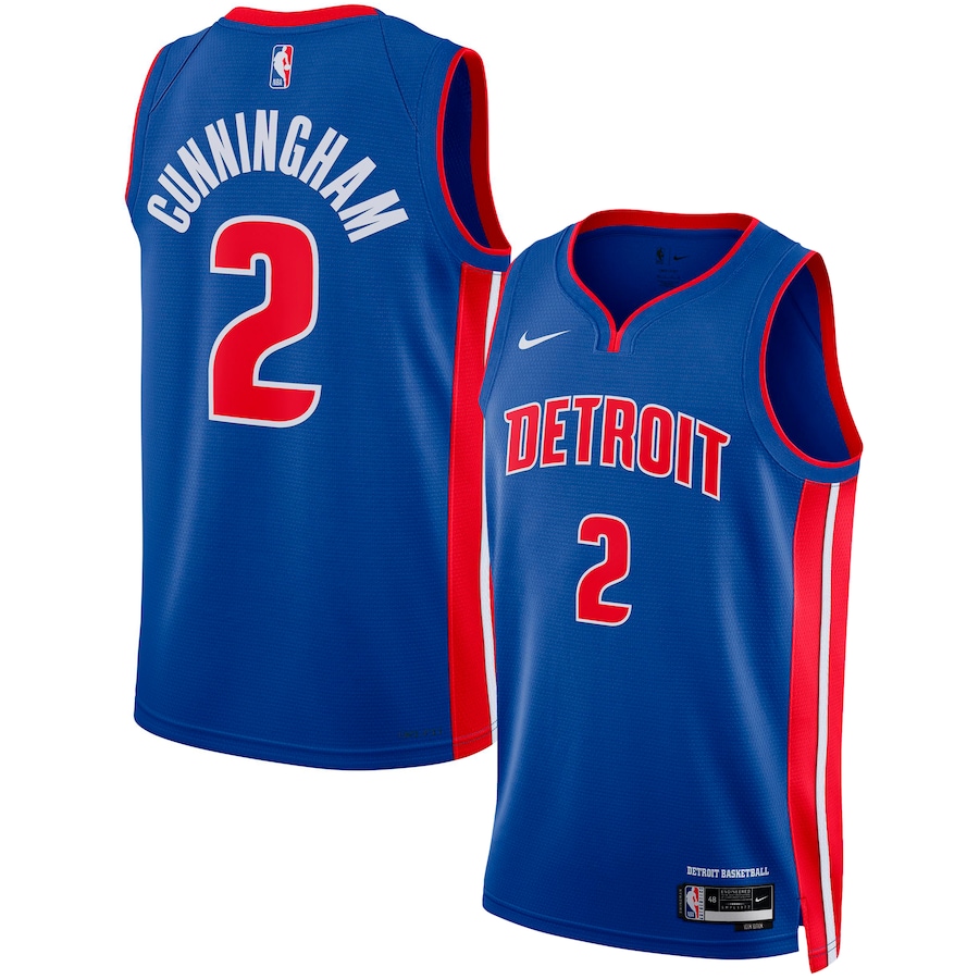 Unisex Detroit Pistons Cade Cunningham Nike Blue Swingman Jersey - Icon Edition - Jersey
