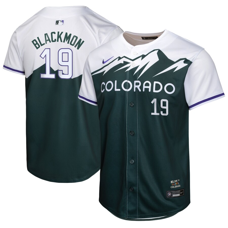 Youth Colorado Rockies Charlie Blackmon Nike Green City Connect Limited Player Jersey - Jersey